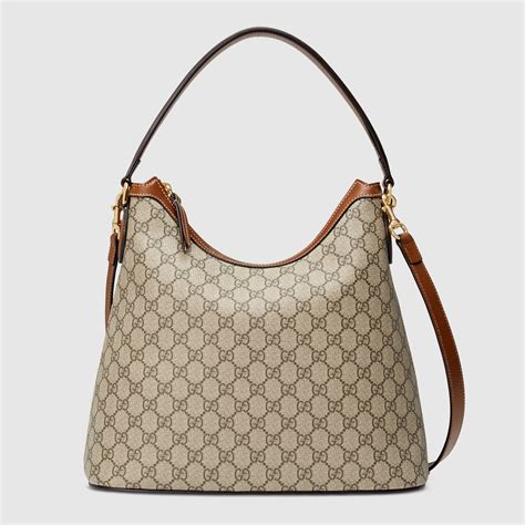 gucci gg supreme large hobo bag|Gucci hobo bag beige.